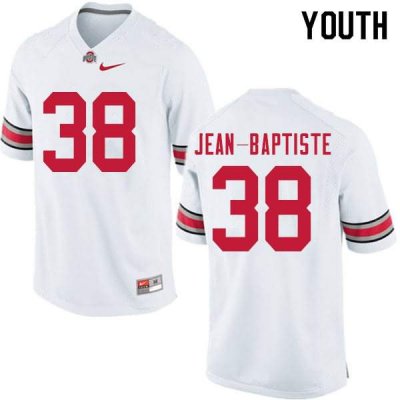 Youth Ohio State Buckeyes #38 Javontae Jean-Baptiste White Nike NCAA College Football Jersey Stock OYY1244FP